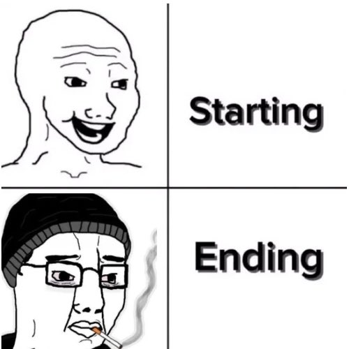 Starting vs Ending as CHUD